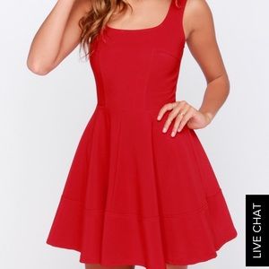 Lulu’s Home before daylight red dress.